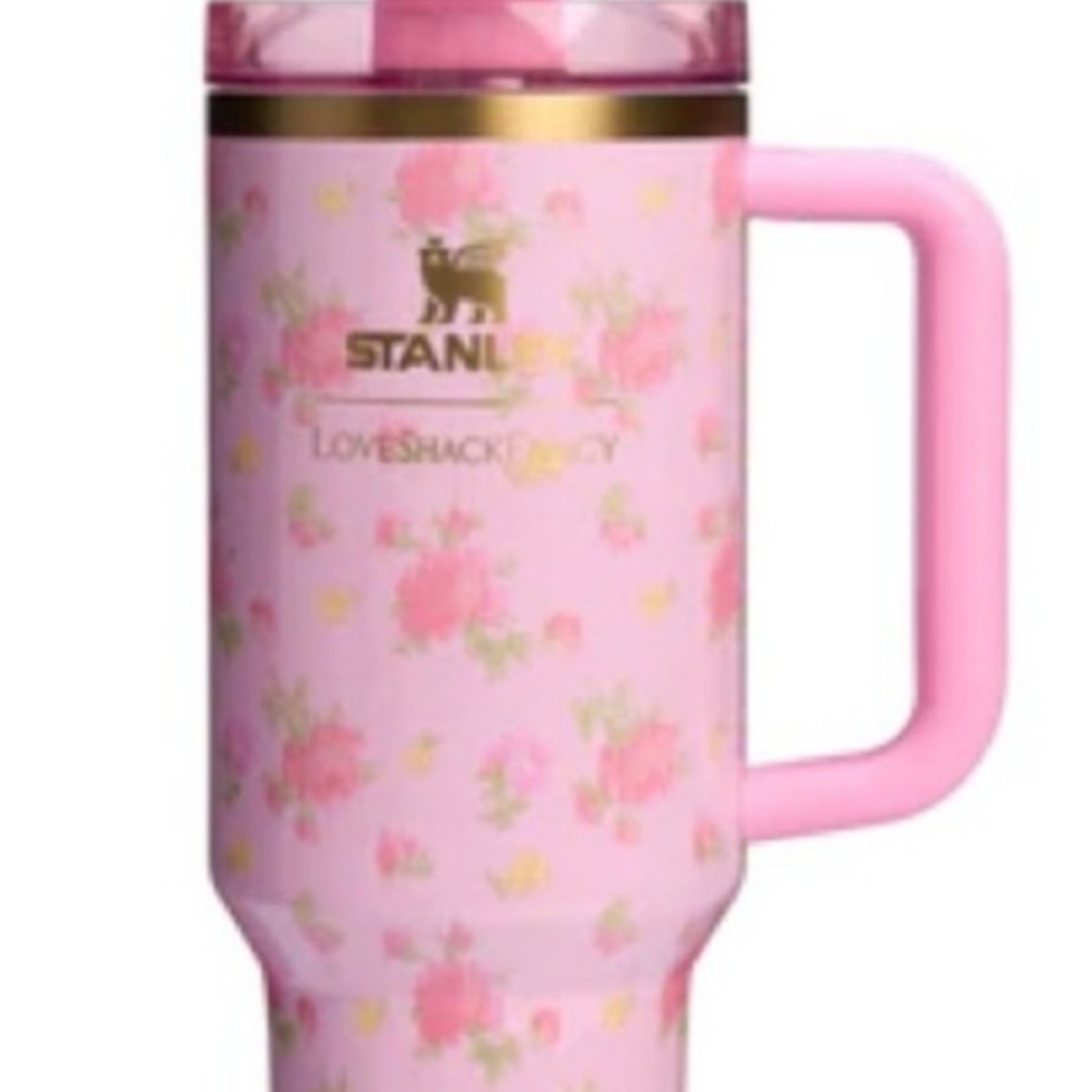 Stanley Pink Floral Travel Mug